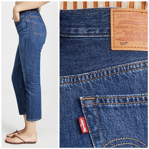 Levi's 501 Crop Ankle Straight Jean - Picture 3 of 8